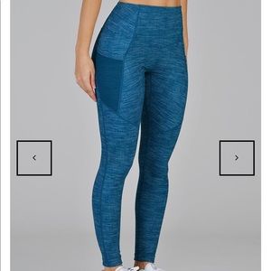 SOCIAL LEGGING: MOROCCAN BLUE ILLUSIONARY PRINT
